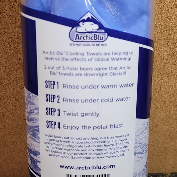 ArticBlu Cooling Towel- Multi-Sport, Multi-Purpose- NIP - Picture 3 of 4